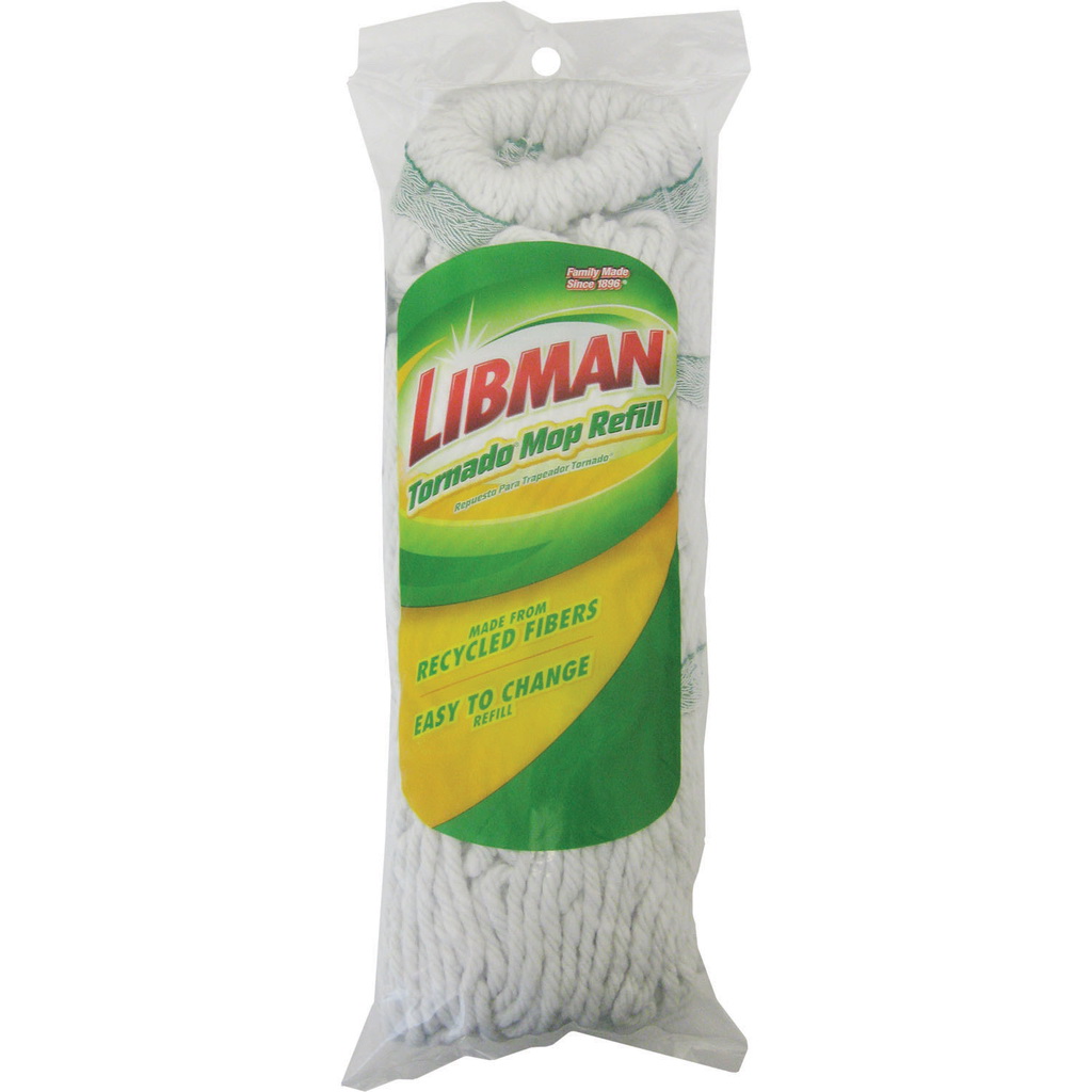 LIBMAN Tornado Series 2031 Mop Refill, Cotton/Synthetic - 2