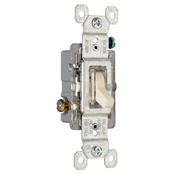 TradeMaster 660ISLG Switch, 15 A, 120 V, Thermoplastic Housing Material, Ivory