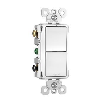 Radiant Rocker Switch, Pass & Seymour, 15 A, 120 V, 3-Way, Stainless Steel Housing Material, White - 3