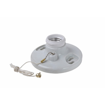 Lamp Holder, Pass & Seymour, 250 V, 250 W, Porcelain Housing Material, White - 2