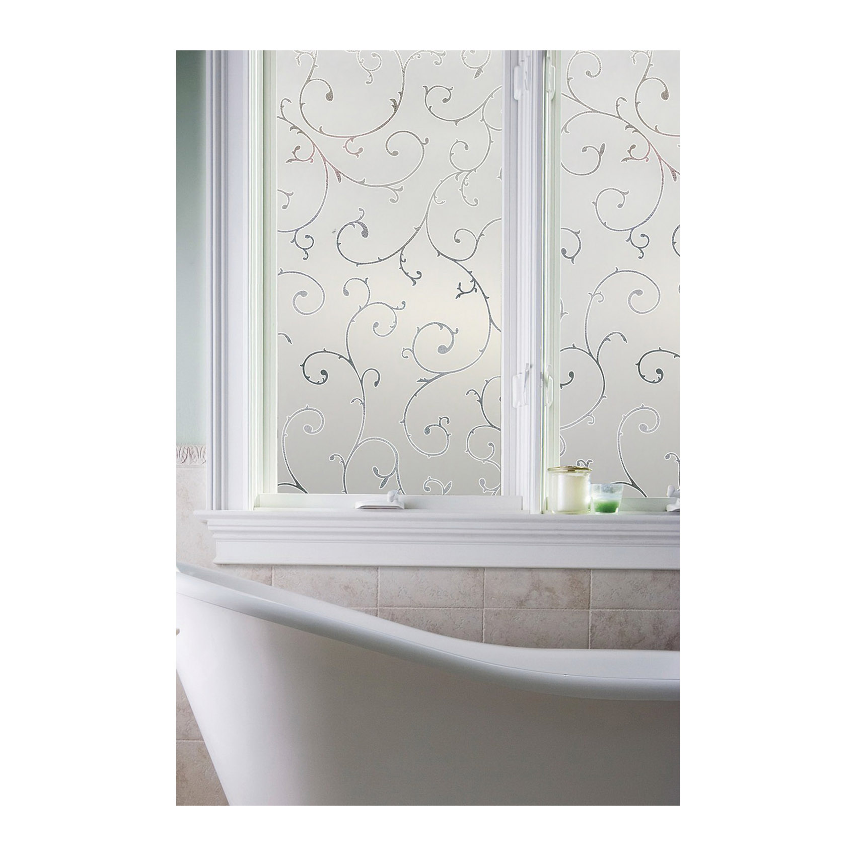 Window Film, Artscape, 36 in L, 24 in W, Vinyl, Clear - 2
