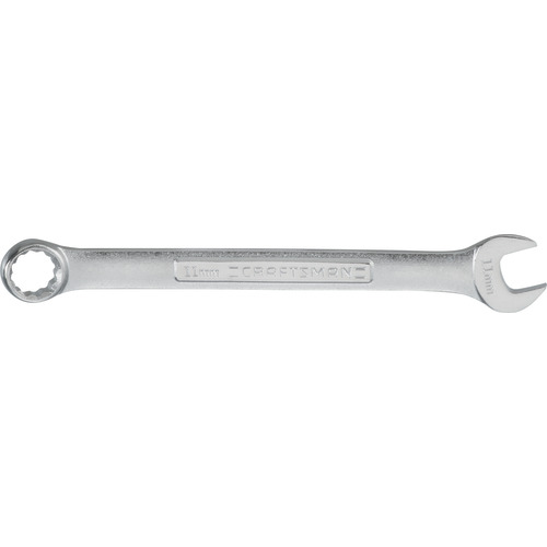 CMMT42915 Combination Wrench, Metric, 11 mm Head, 5.3 in L, 12-Point, Alloy Steel, Chrome, Straight Handle