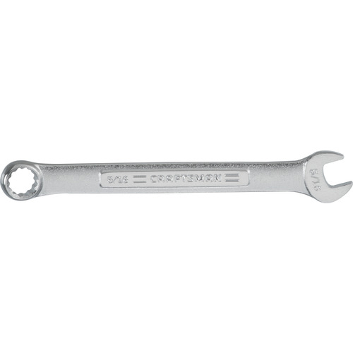 CMMT44691 Combination Wrench, SAE, 5/16 in Head, 4.38 in L, 12-Point, Alloy Steel, Chrome, Straight Handle