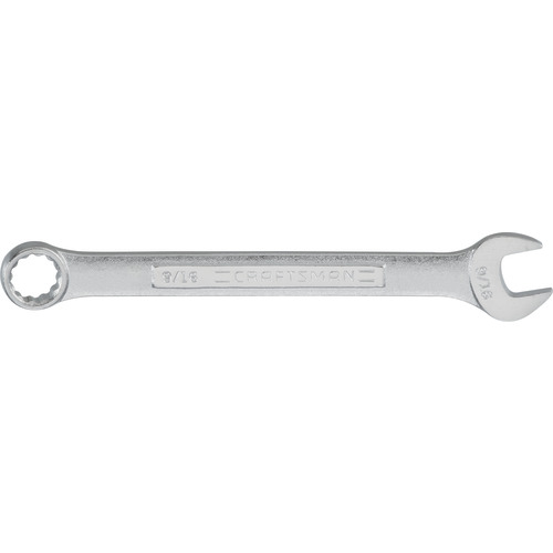CMMT44696 Combination Wrench, SAE, 9/16 in Head, 7.2 in L, 12-Point, Alloy Steel, Chrome, Straight Handle