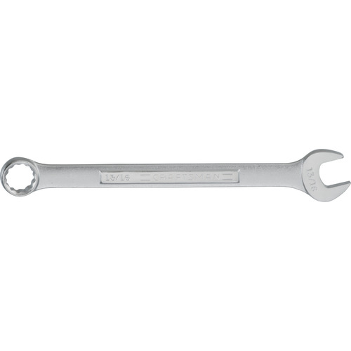 CMMT44702 Combination Wrench, SAE, 13/16 in Head, 10-1/2 in L, 12-Point, Alloy Steel, Chrome, Straight Handle