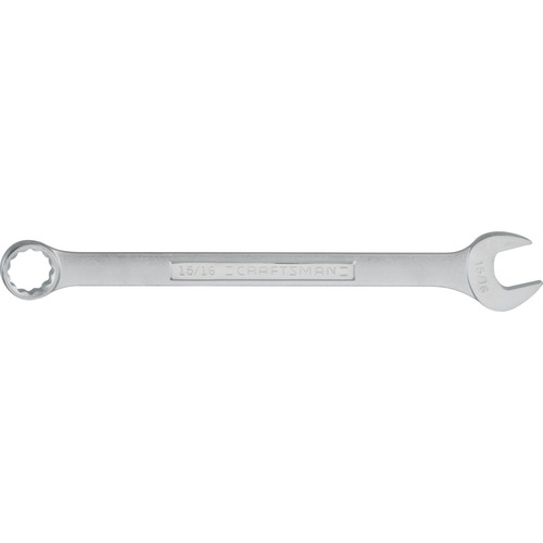 CMMT44704 Combination Wrench, SAE, 15/16 in Head, 12-1/2 in L, 12-Point, Alloy Steel, Chrome, Straight Handle