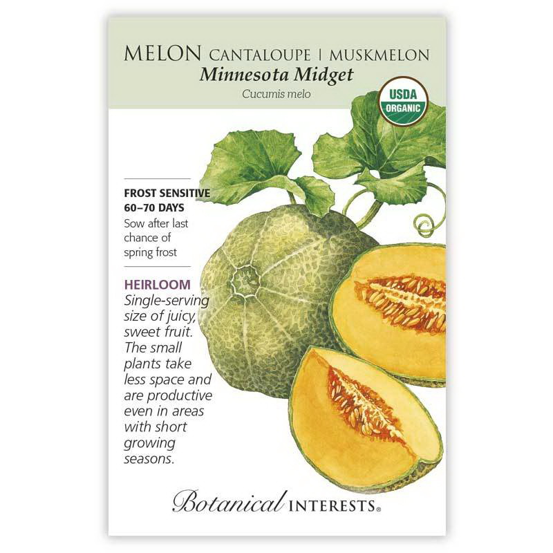 Botanical Interests 3141 Vegetable Seed, 60 to 70 days Days, Cantaloupe, Cucumis Melo, 1 g Pack