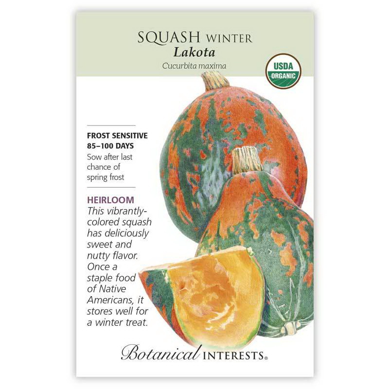 Botanical Interests 3149 Vegetable Seed, Squash, Cucurbita Maxima, 2 g Pack
