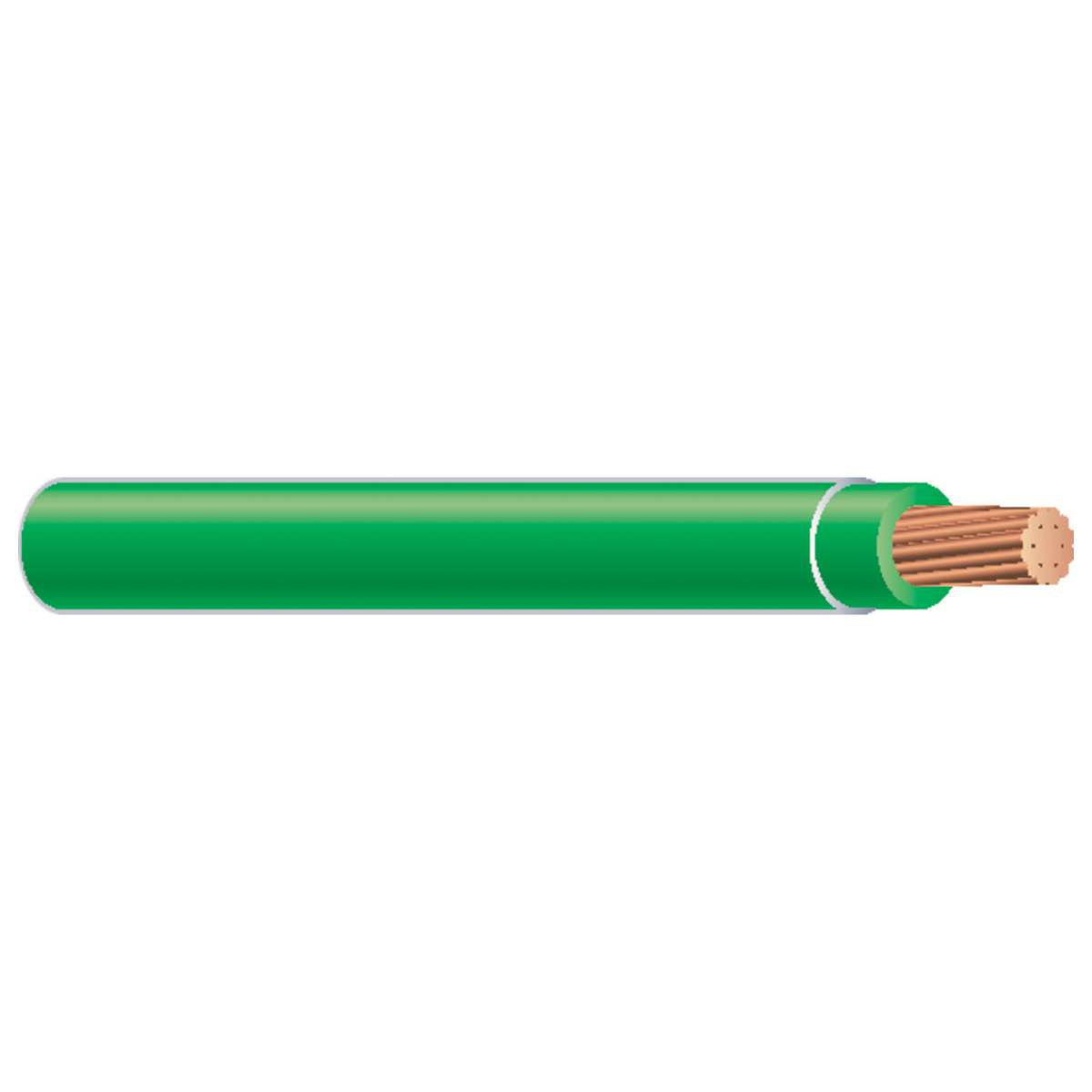 1050235 Building Wire, THHN, 12 AWG Wire, 1 -Conductor, 500 ft L, Stranded Copper Conductor, Green Nylon Sheath