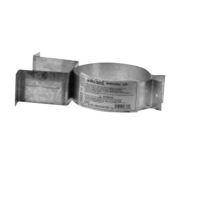 244520 Bracket, 4 in Pipe, Steel, Silver, Galvanized, Wall