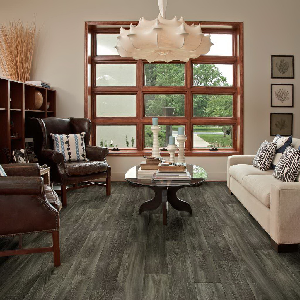 Duratru Vinyl Sheet, Shaw, 12 ft W Roll, 65 ga Thick Total, Above, On, Below Pattern, Iowa - 4