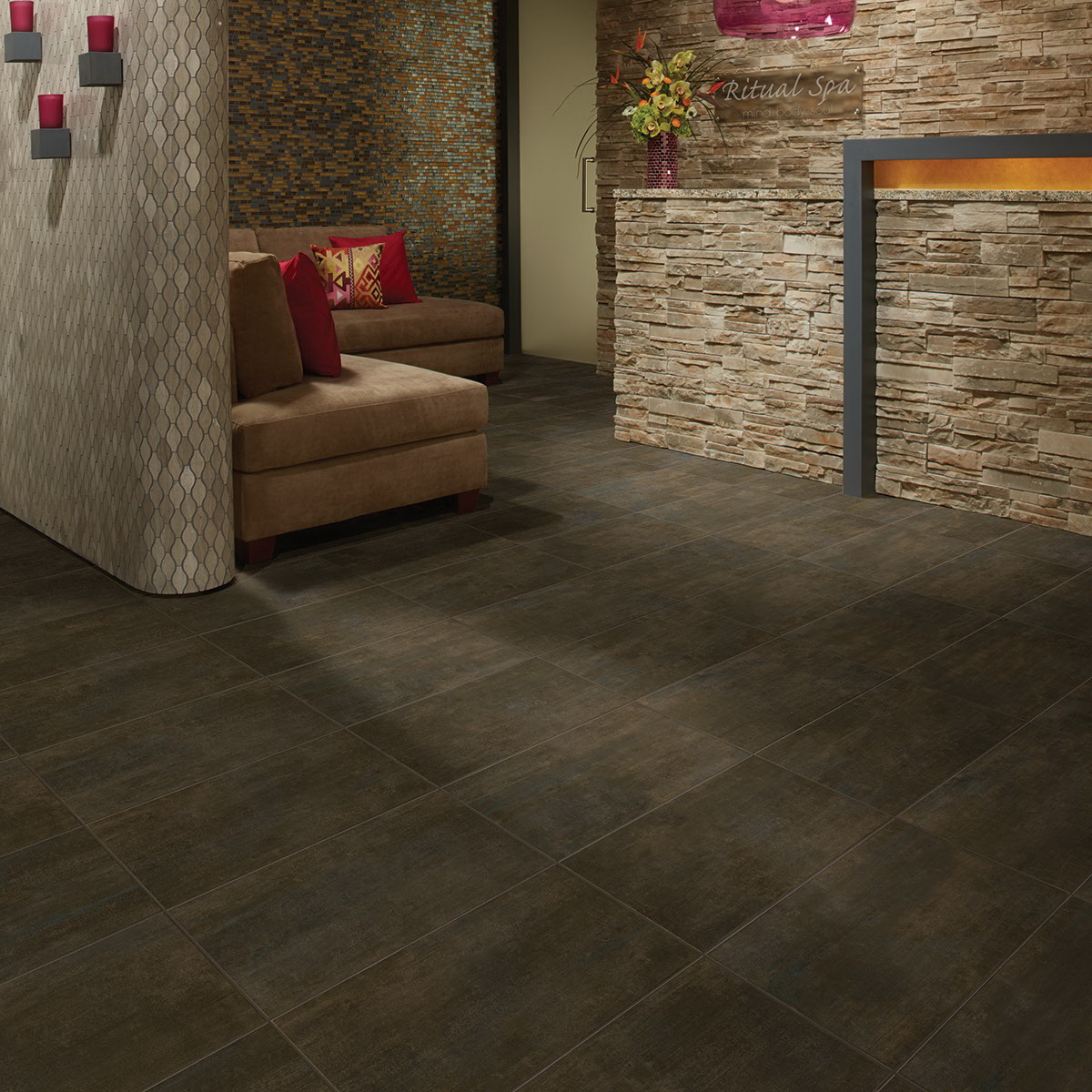 Invoke Series Tile, Daltile, 12 in W x 24 in L, Porcelain - 3