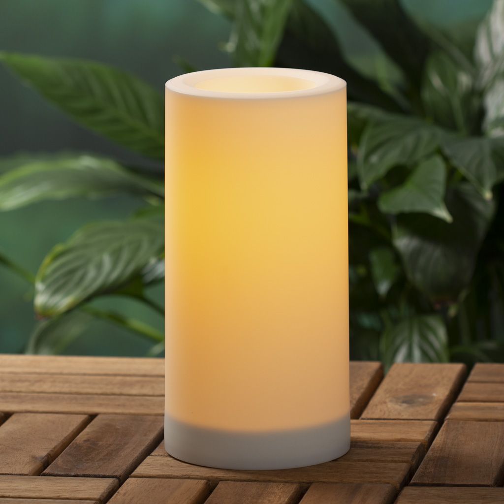 Sterno Home CGT20304WH Candle, 500 hr Burning, White Candle, LED Bulb - 5