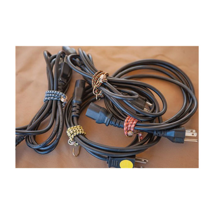 Bungee Cord Assortment, Keeper, 0.315 in Dia, Rubber/Steel, 20 pk - 4