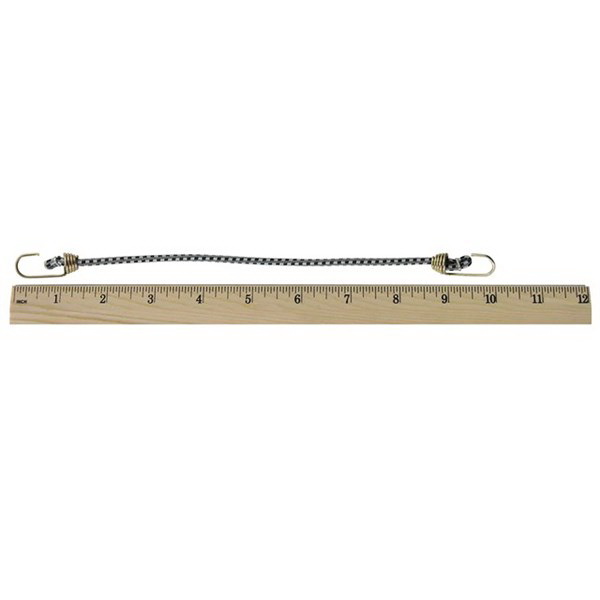 Bungee Cord, Keeper, 10 in L, Rubber/Steel, Black/White, 8 pk jar - 3
