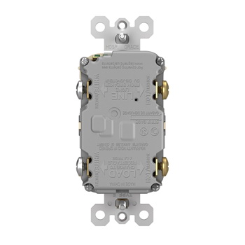 Pass & Seymour radiant Series 1597LA GFCI Outlet, 125 V, 15 A, NEMA: NEMA 5-15R, Back and Side Wiring, Light Almond