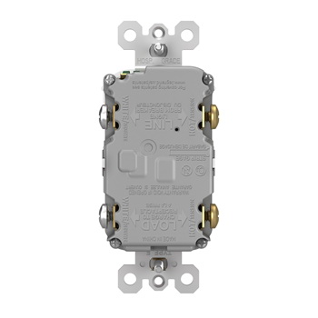 Radiant GFCI Outlet, Pass & Seymour, 125 V, 15 A, NEMA: NEMA 5-15R, Back and Side Wiring, White - 4