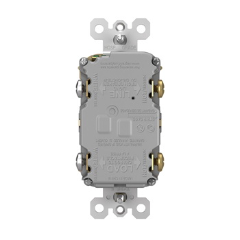 Radiant GFCI Receptacle, Pass & Seymour, 125 V, 20 A, NEMA: NEMA 5-20R, Back and Side Wiring, Ivory - 4