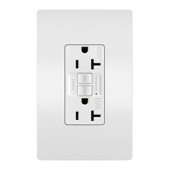 Pass & Seymour radiant 2097TRWRW GFCI Receptacle, 125 V, 20 A, NEMA: NEMA 5-20R, Back and Side Wiring, White