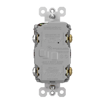 Radiant GFCI Outlet, Pass & Seymour, 125 V, 15 A, NEMA: NEMA 5-15R, Back and Side Wiring, Brown - 4