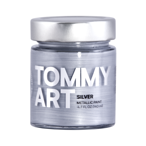 Tommy Art SHINE Series MT020-140 Metallic Paint, Silver, 140 mL - 2