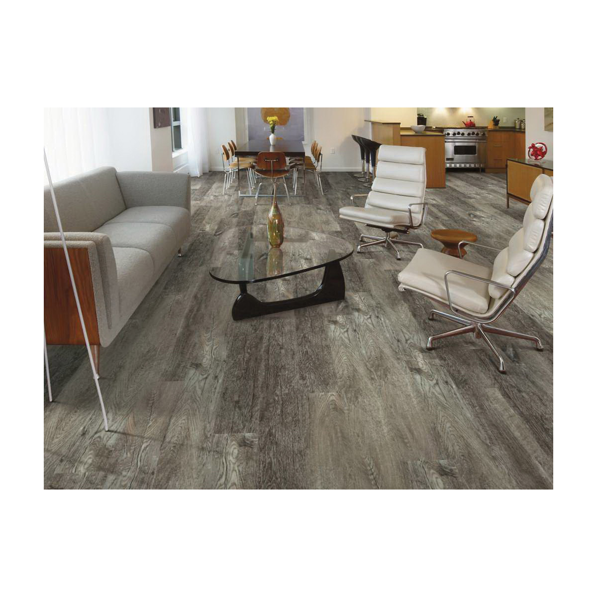 Luxury Vinyl Plank, Shaw, Paramount, 7 in W x 48 in L, 12 mil, Smoky Oak, 18.68 sq-ft per Box - 1