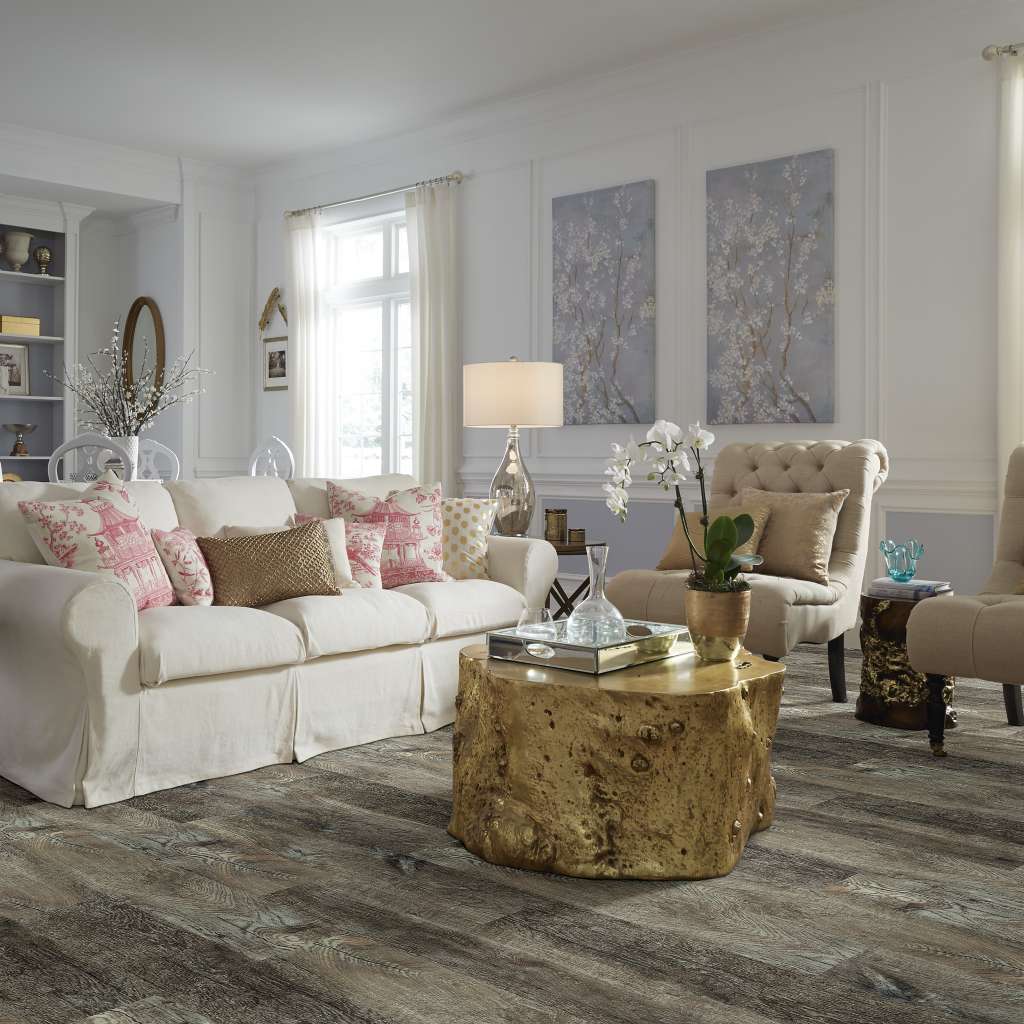 Luxury Vinyl Plank, Shaw, Paramount, 7 in W x 48 in L, 12 mil, Smoky Oak, 18.68 sq-ft per Box - 3