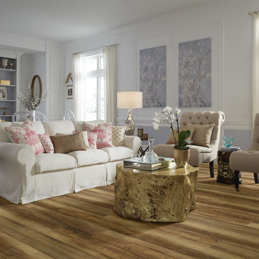 Luxury Vinyl Plank, Shaw, Paramount, 7 in W x 48 in L, 12 mil, Tawny Oak, 18.68 sq-ft per Box - 2