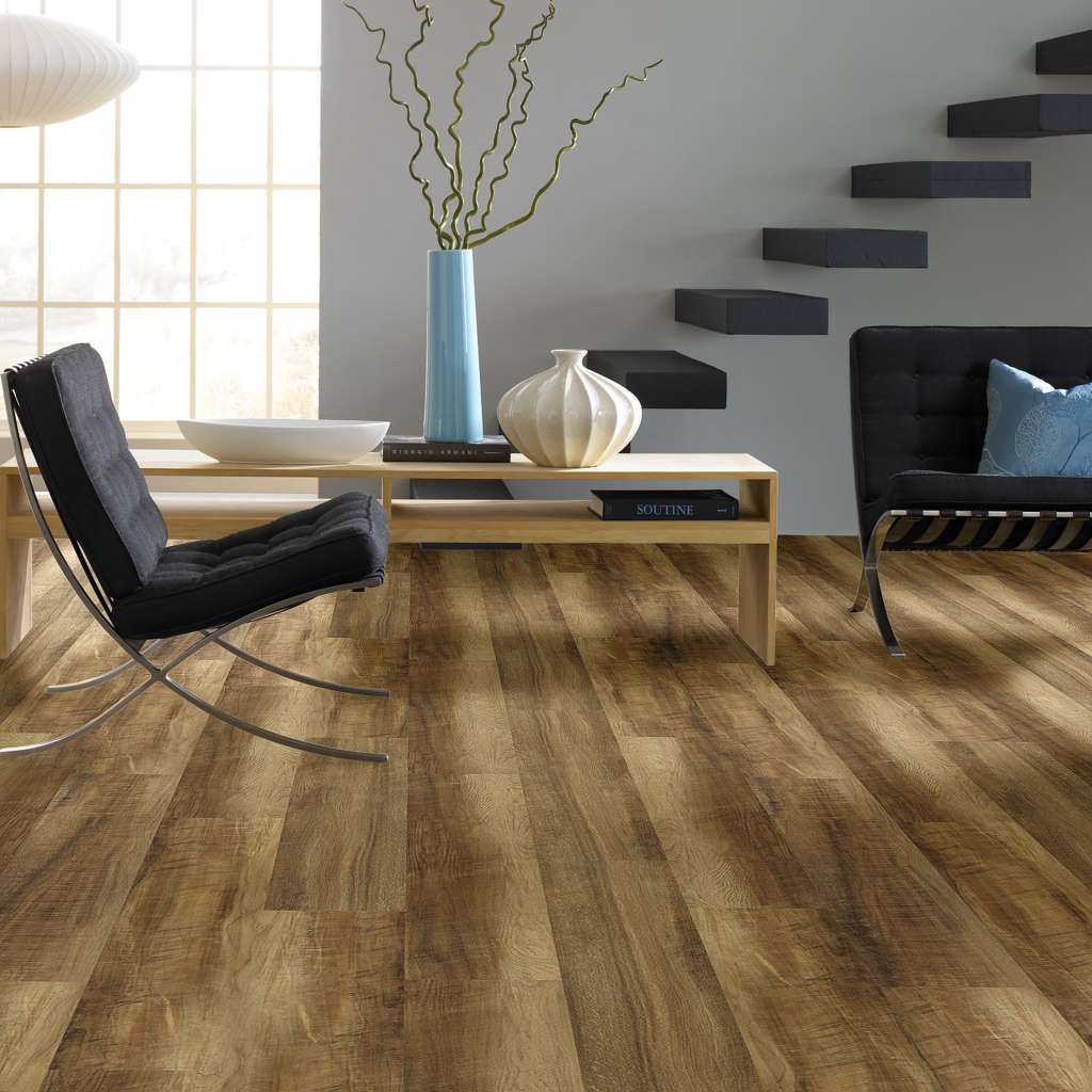 Luxury Vinyl Plank, Shaw, Paramount, 7 in W x 48 in L, 12 mil, Tawny Oak, 18.68 sq-ft per Box - 3