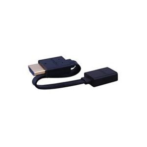 Just Hook It Up 141084-00 Ultra-Thin Flat Adapter, Plug, Jack, Black Sheath, 1 ft L