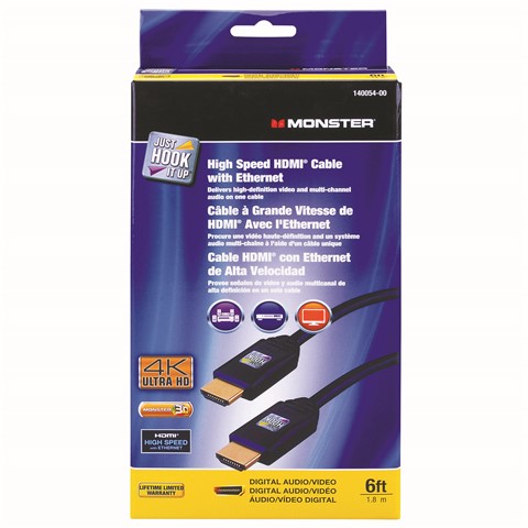 Just Hook It Up 140054-00 High-Speed HDMI Cable with Ethernet, 6 ft L