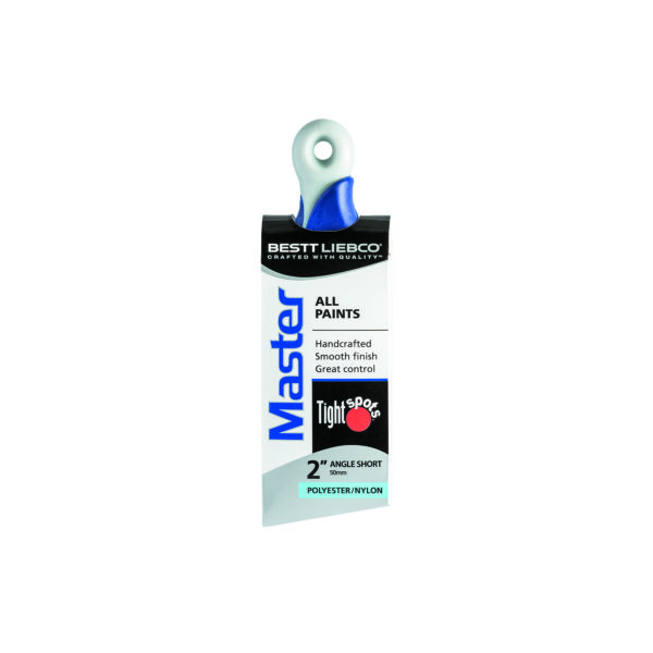 Bestt Liebco Paint Brush, Master, 2 in W, Short Angle Brush, Nylon/Polyester Bristle - 2