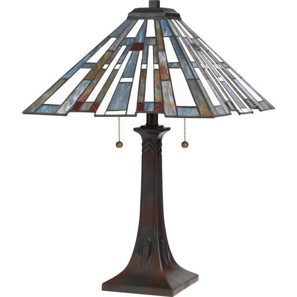 Maybeck Table Lamp, Quoizel, 25 in H, 2-Light, Valiant Bronze - 2