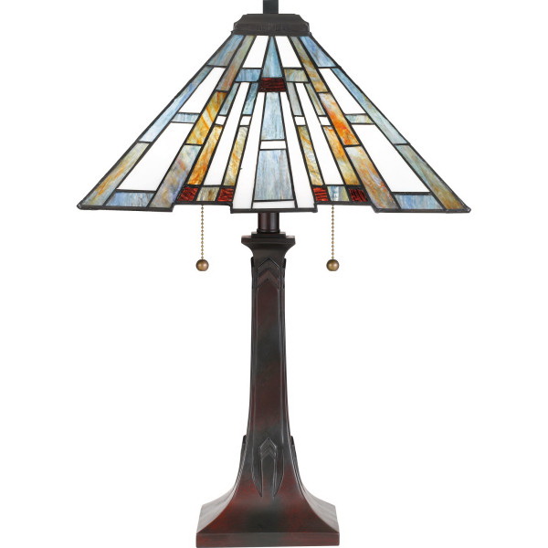 Maybeck Table Lamp, Quoizel, 25 in H, 2-Light, Valiant Bronze - 3