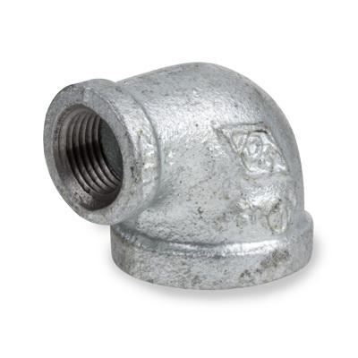 Galvanized Reducing Elbow, 3/4 in x 1/2 in, Smith-Cooper - 1
