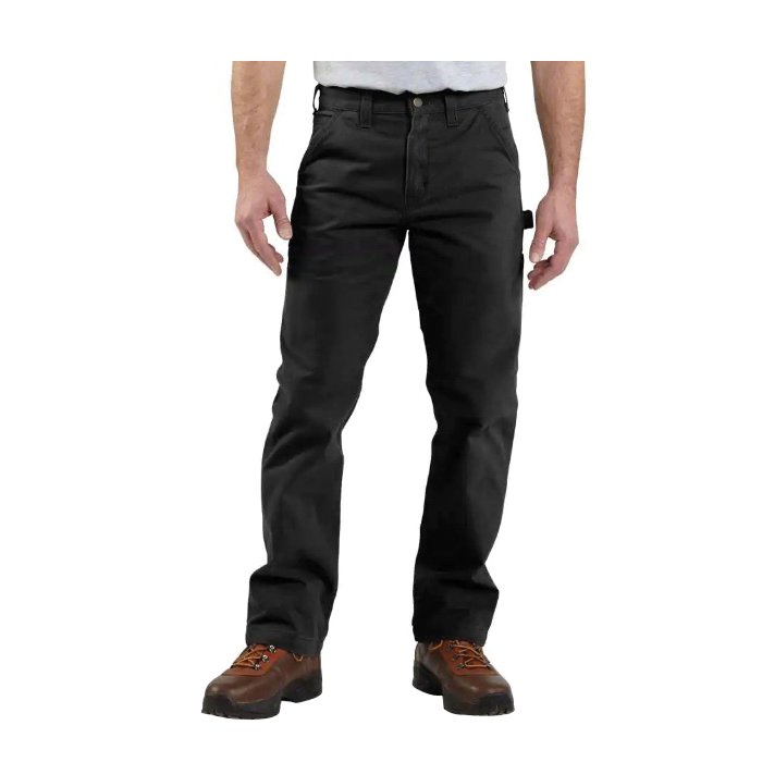 Carhartt B324-BLK30 32A Dungaree Pants, 32 in Waist, 30 in L Inseam, Black, Relaxed Fit - 1
