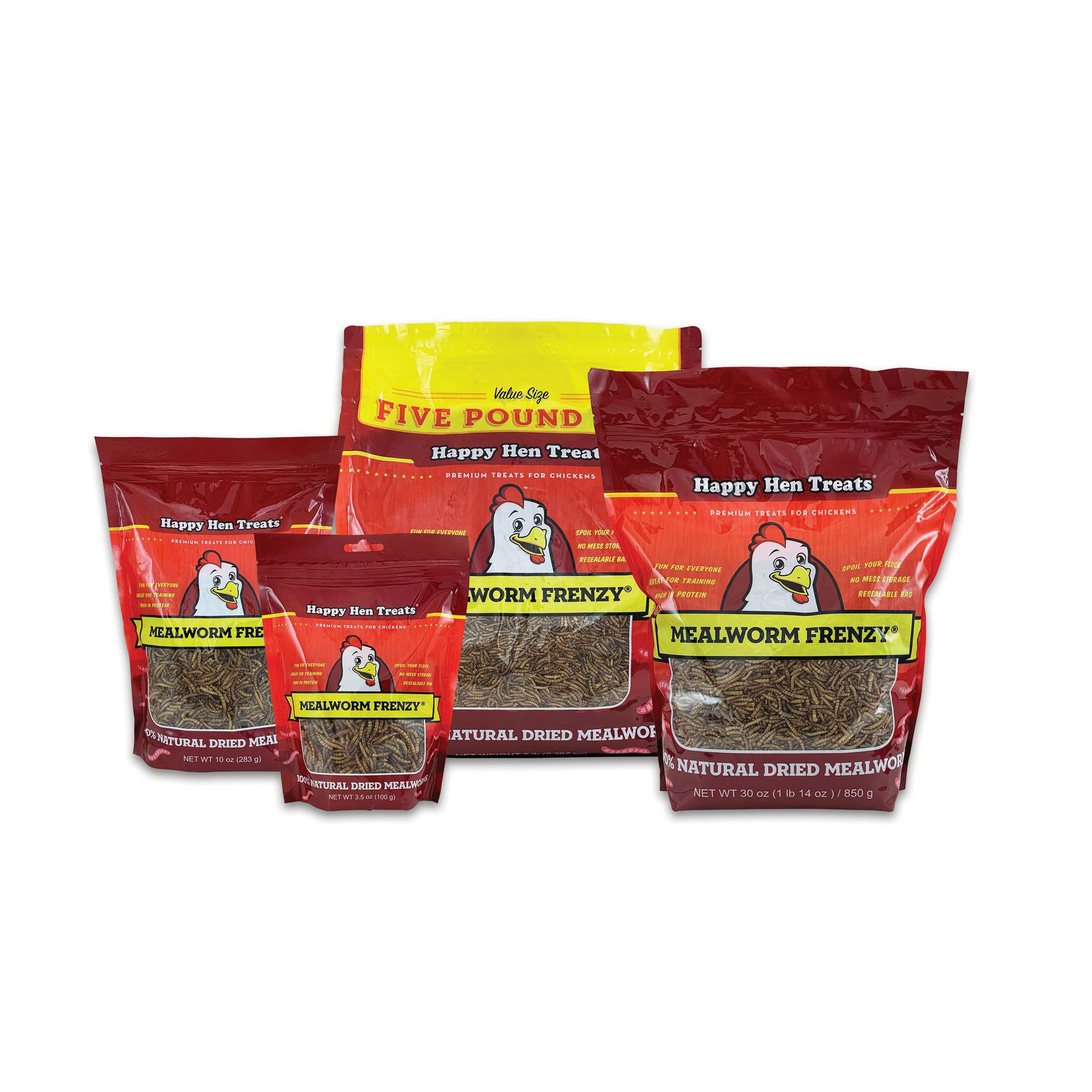 Happy Hen Treats Mealworm Frenzy 17006 Poultry Treat, 5 lb
