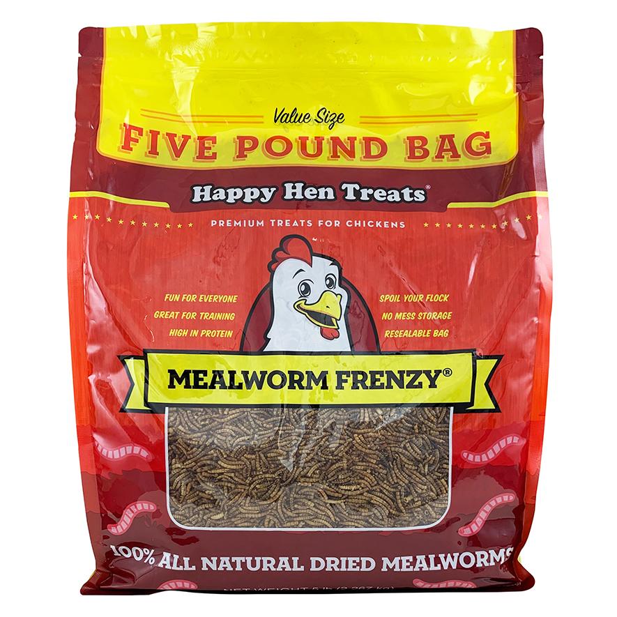 Happy Hen Treats Mealworm Frenzy 17006 Poultry Treat, 5 lb