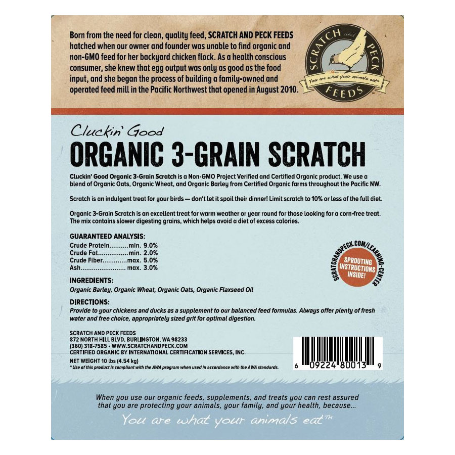 Scratch and Peck Feeds 91799525 Three-Grain Scratch Feed, 40 lb - 4