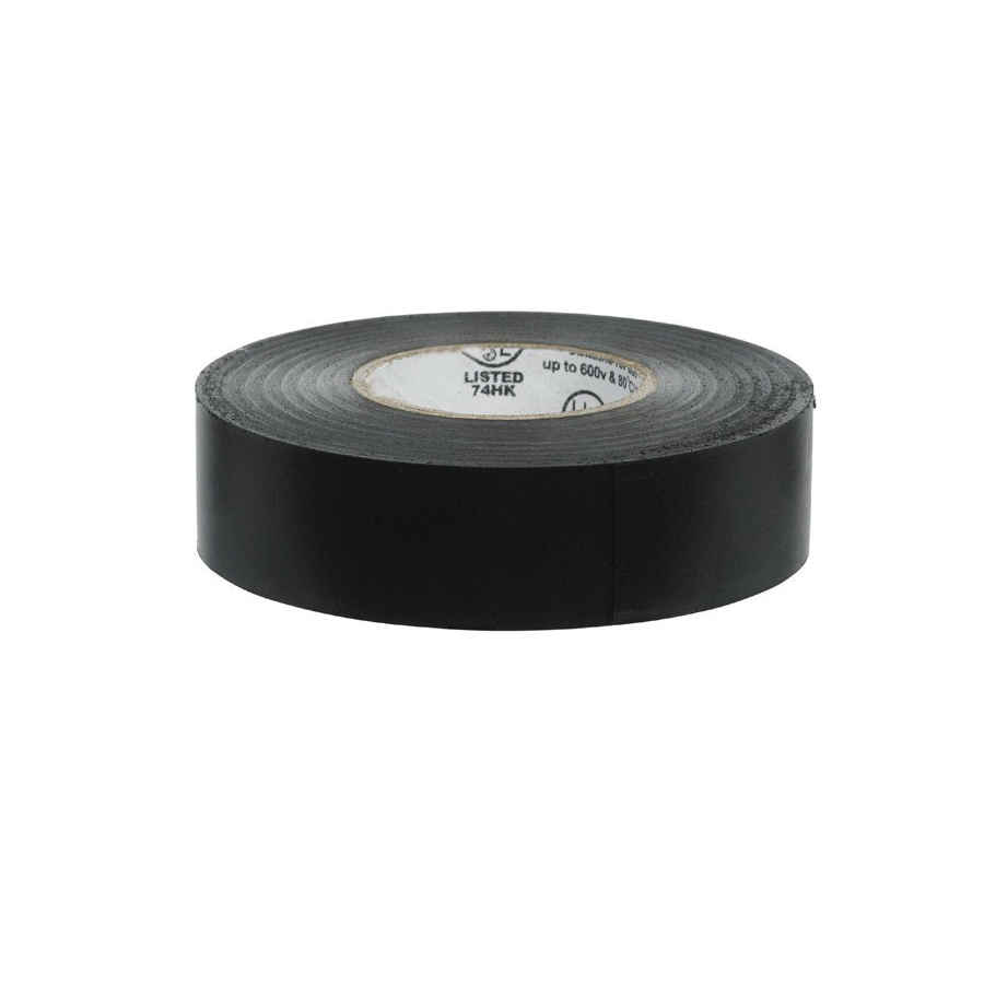 ACE 299008 Electrical Tape, 60 ft L, 3/4 in W, Vinyl Backing, Black - 1