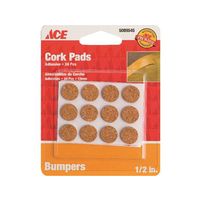 ACE 9962/ACE Bumper Pad, 1/2 in Dia, Round, Brown - 2