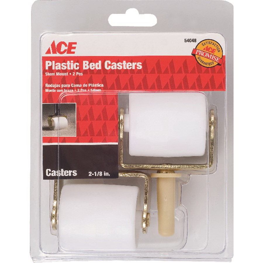 ACE 9535/ACE Swivel Caster Wheel, 2-1/8 in Dia Wheel, White, 125 lb - 2