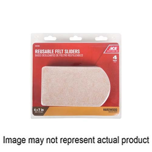 ACE 9431/ACE Protective Furniture Pad, Felt, Brown, 6 in L, 4-1/2 in W, Rectangle - 1
