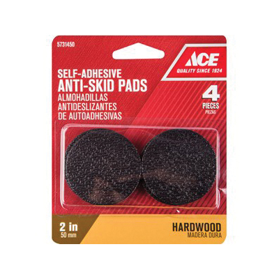 ACE 3627/ACE Non-Skid Pad, 2 in Dia, Round, Rubber, Black - 2
