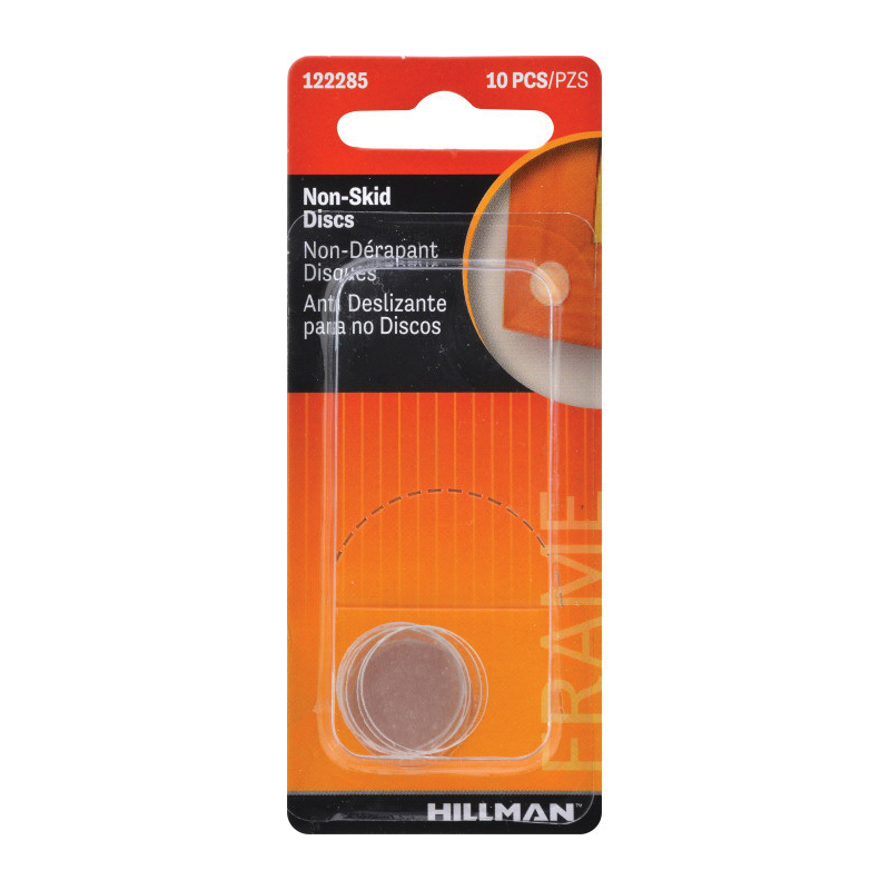 Non-Skid Discs Clear 1/2 in, Hillman, 10 pk - 2