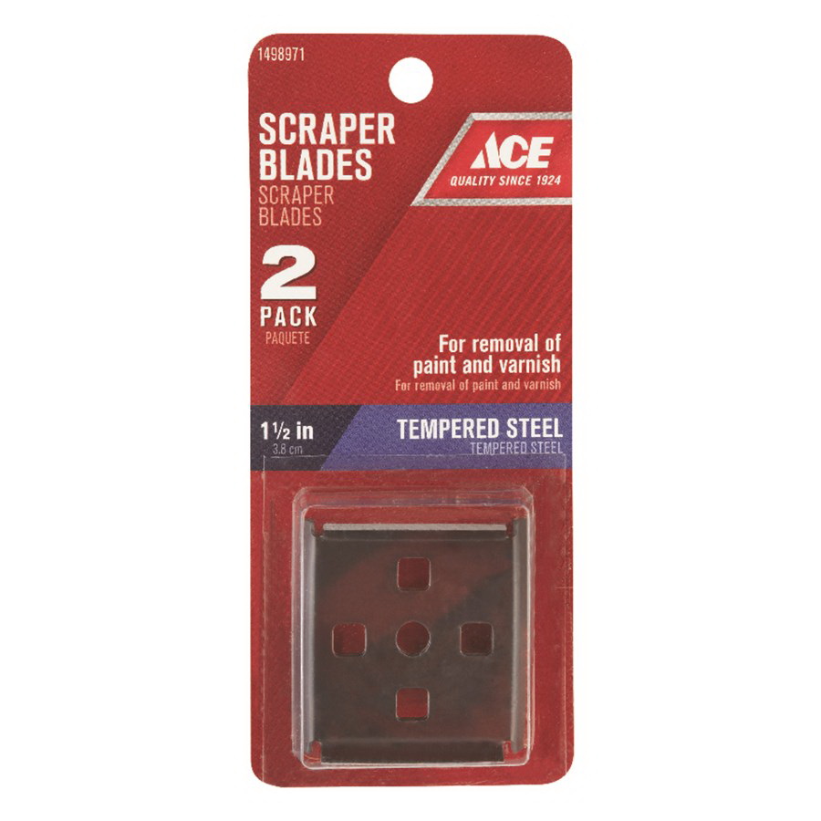 ACE 22B-A Scraper Blade, 4-Edge Blade, 1-1/2 in W Blade, HCS Blade - 1