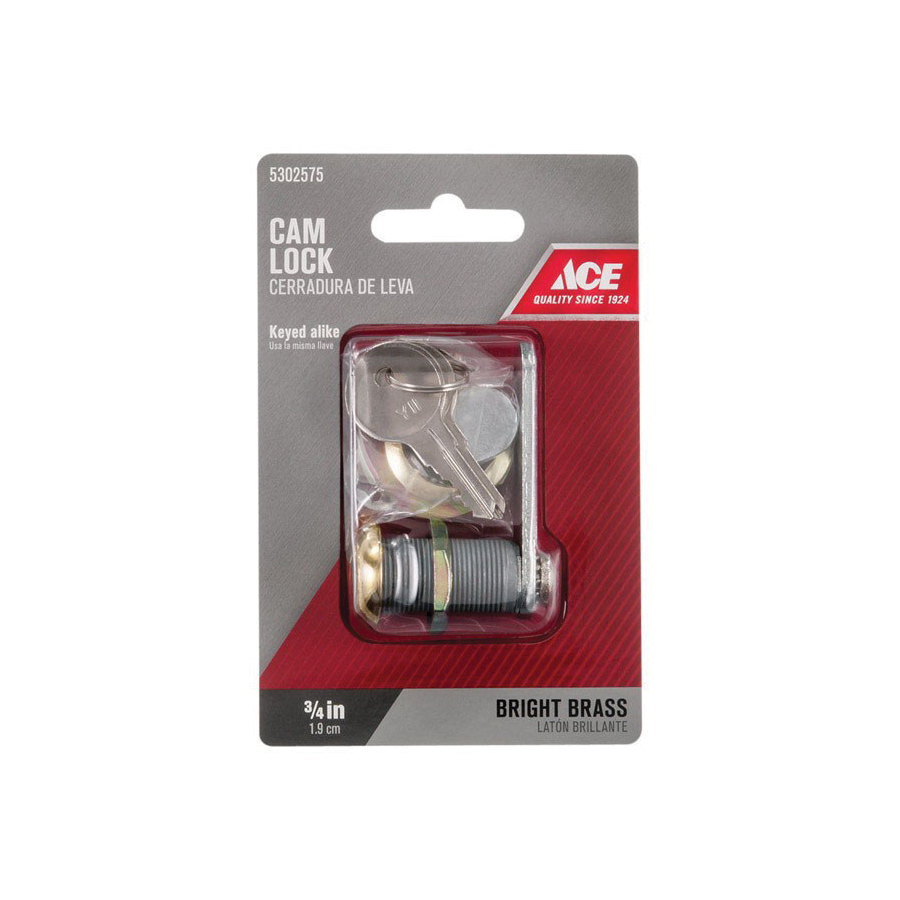 ACE 01-3112-211 Lock, Cam Lock, Brass - 2