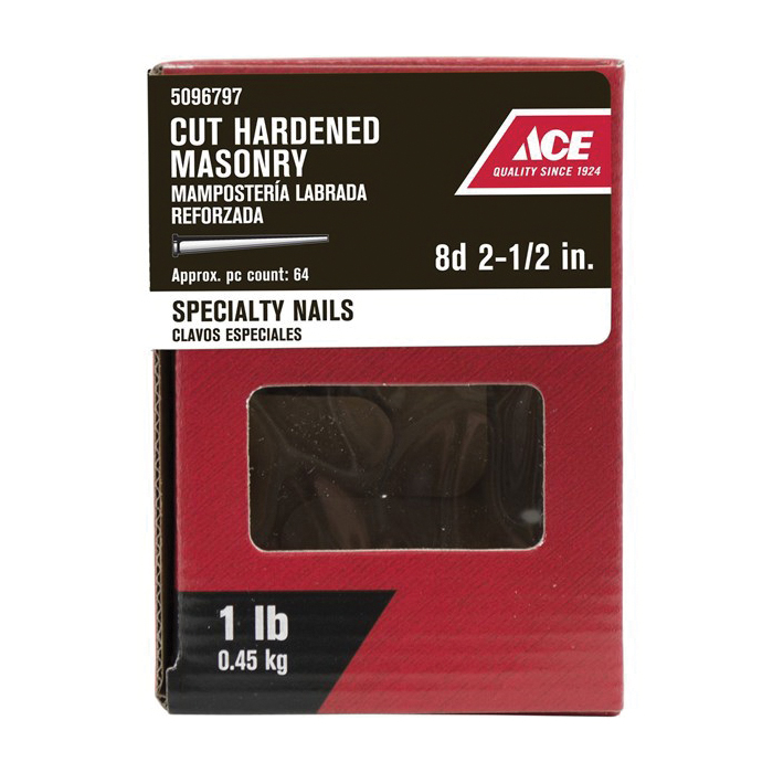 ACE 5096797 Masonry Nail, 2-1/2 in L, Steel - 2