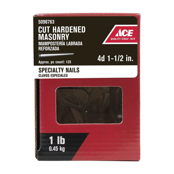 ACE 5096763 Masonry Nail, 1-1/2 in L, Steel - 2