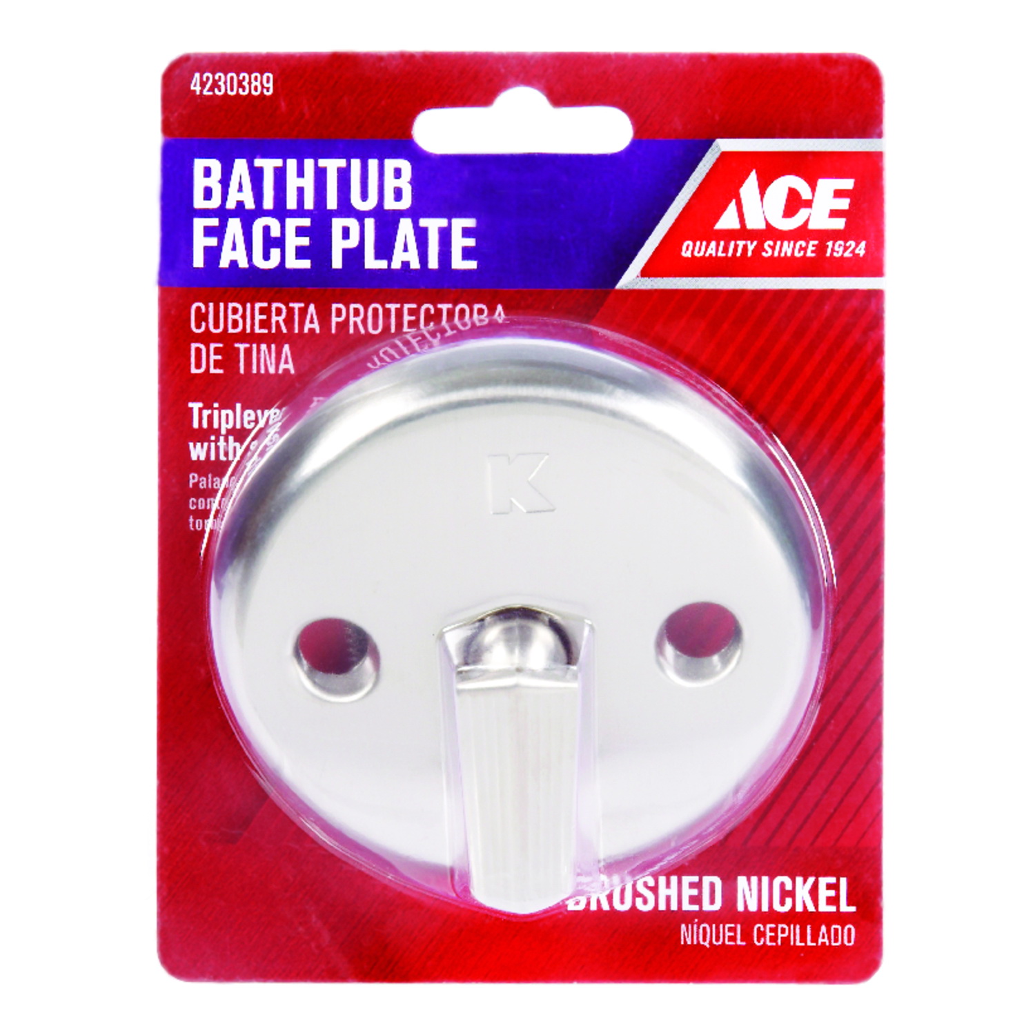 ACE ACE826-1BN Bathtub Face Plate, Nickel, Brown - 2